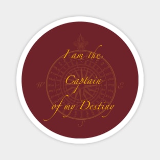 Captain of My Destiny Nautical Compass Design Magnet